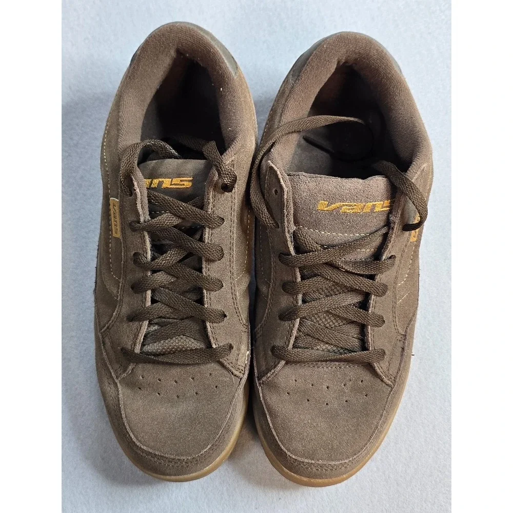 Vintage Vans Snooka Skate Shoes Mens 10 Brown Suede Low Top Gum Sole Retro Style